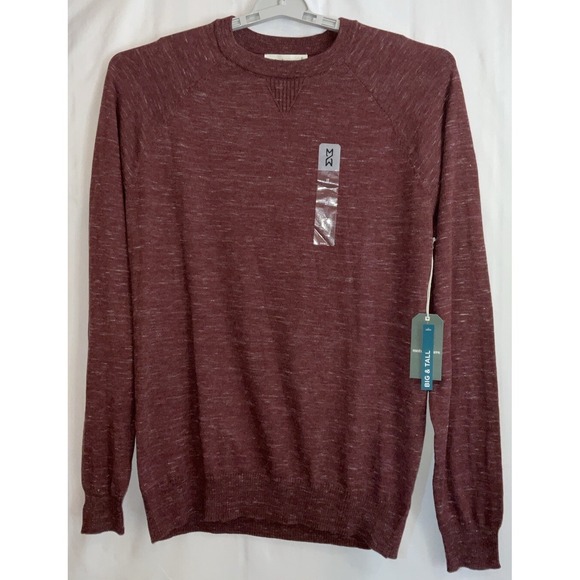 Mutual Weave Other - NWT Men's Big Tall Mutual Weave Lightweight Sweater Burgundy Heather Large‎ Tall